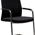 Euroseats vergaderstoel Helsinki, zwart - chroom ES DS Nieuw, Zwart, Nieuw, Ophalen of Verzenden, Eén