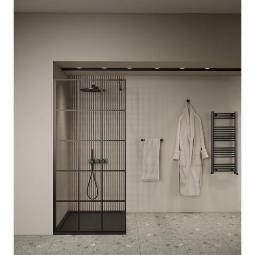 Inloopdouche | BWS | Oganto 2 | 80x200 cm | 8 mm | Zwart, Doe-het-zelf en Verbouw, Sanitair, Douche, Nieuw, Ophalen of Verzenden