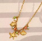 Boho kleurrijke ketting in gouden tinten - leuke hangers -, Sieraden, Tassen en Uiterlijk, Kettingen, Nieuw