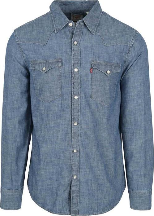 Levis Barstow Western Overhemd Mid Blauw maat L Heren, Kleding | Heren, Overhemden, Blauw, Nieuw, Verzenden