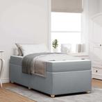 vidaXL Bedframe met matras Lichtgrijs 80 x 200 cm Stof, Huis en Inrichting, Slaapkamer | Bedden, Verzenden, Nieuw, Stof