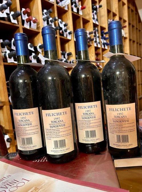 1997 Grati Filichete - Toscane - 4 Flessen (0.75 liter), Verzamelen, Wijnen
