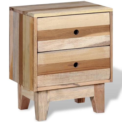 vidaXL Nachtkastje massief gerecycled hout, Huis en Inrichting, Slaapkamer | Nachtkastjes, Nieuw, Minder dan 45 cm, Hout, Minder dan 55 cm