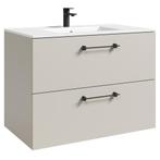 Badplaats Badkamermeubel Muro 80 cm - Beige - Badmeubel, Huis en Inrichting, Badkamer | Badkamermeubels, Verzenden, Nieuw, Wastafelkast