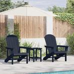 vidaXL Tuin Lounge Meubels 2 pcs Marineblauw 74 x 82 x 90cm, Verzenden, Nieuw