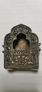 Gau-amuletdoos - Zilver - Tibet - ca. 1930-1950