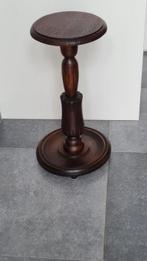 Plantentafel - Antieke houten plantentafel / zuil - Donker