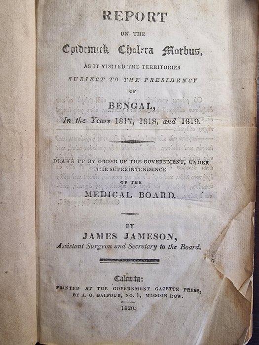 James Jameson - Report on the Epidemick Cholera Morbus, as, Antiek en Kunst, Antiek | Boeken en Bijbels