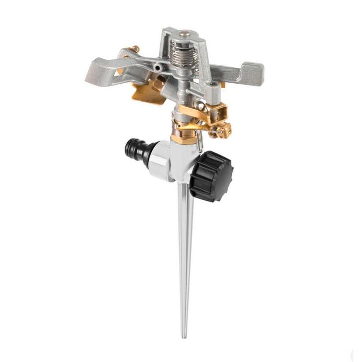 Ronddraaiende sprinkler - 452m² - Pulssproeier - Metaal, Tuin en Terras, Tuinsproeiers, Sectorsproeier, Nieuw, Ophalen of Verzenden