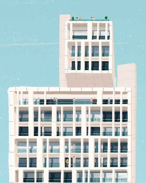 Félix Díaz de Escauriaza - Gran Vía, 48, Antiek en Kunst, Kunst | Schilderijen | Modern
