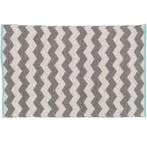 Vloerkleed outdoor en indoor - zigzag blue - 160x230 - wit, Huis en Inrichting, Stoffering | Vloerbedekking, Verzenden, Nieuw