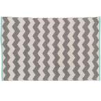 Vloerkleed outdoor en indoor - zigzag blue - 160x230 - wit, Huis en Inrichting, Stoffering | Vloerbedekking, Verzenden, Nieuw