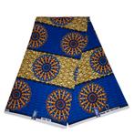 Afrikaanse stof - Blauwe mills - 100% katoen - 1 yard, Hobby en Vrije tijd, Stoffen en Lappen, Ophalen of Verzenden, Nieuw