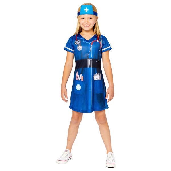 Jurkje Verpleegster Kind Blauw, Kleding | Dames, Carnavalskleding en Feestkleding, Nieuw, Ophalen of Verzenden