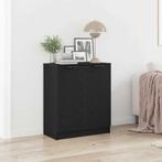 vidaXL Dressoir Zwart 60 x 30 x 70 cm Bewerkt hout, Huis en Inrichting, Kasten | Dressoirs, Verzenden, Nieuw, Overige houtsoorten