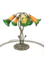 Grande lampe Art Nouveau LILY à 5 tulipes - Tafellamp - Pâte