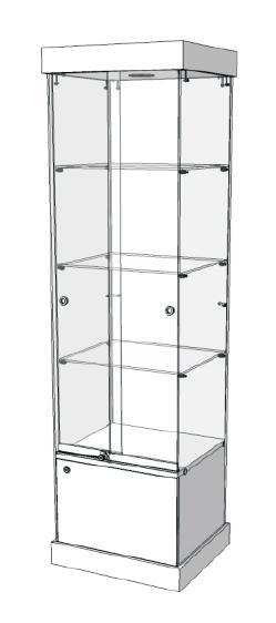 *TIP*  ITALIAANSE GLOSSY WIT VITRINEKAST OP WIELEN MET LED, Zakelijke goederen, Kantoor en Winkelinrichting | Winkel en Inventaris
