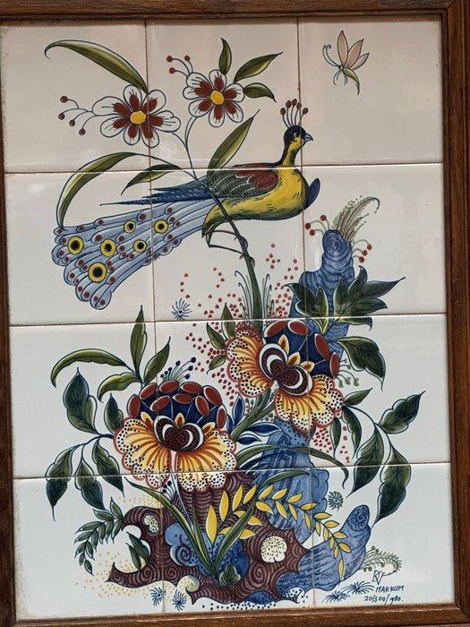 De Vries en Kuiken, Makkum - K.V - Kast - Eik - Tegeltableau, Antiek en Kunst, Antiek | Glas en Kristal