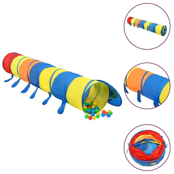 vidaXL Kinderspeeltunnel met 250 ballen 245 cm polyester, Kinderen en Baby's, Speelgoed | Speeltenten, Nieuw, Verzenden