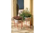 Mica Decorations Stanly Bloempot op Standaard - Set van 2 -, Verzenden, Nieuw