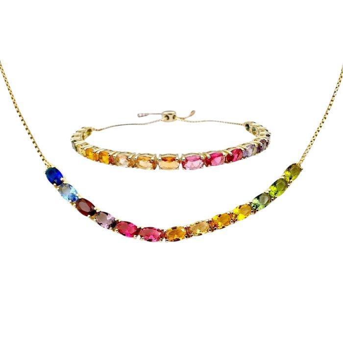 Zonder minimumprijs - 2-delige sieradenset Zilver, Verguld, Sieraden, Tassen en Uiterlijk, Antieke sieraden