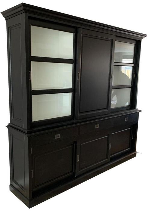 Buffetkast zwart Deurne 240cm dichte middendeur, Huis en Inrichting, Kasten | Buffetkasten, Ophalen of Verzenden
