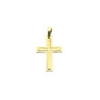 18 Krt. Gouden hanger van een kruis (religieus) (religieus), Sieraden, Tassen en Uiterlijk, Bedels, Ophalen of Verzenden, Gebruikt