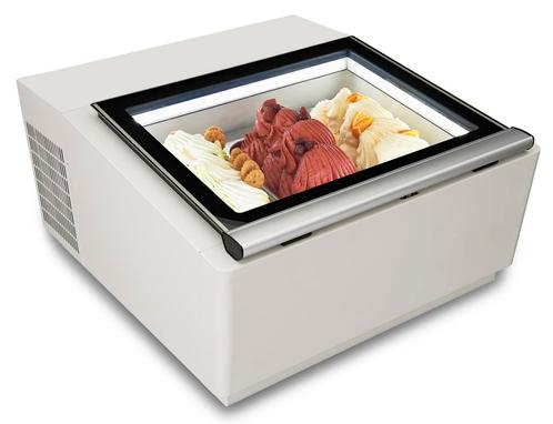 Combisteel Schepijsvitrine Tafelmodel | Wit | 3x 5L | Statis, Witgoed en Apparatuur, Koelkasten en IJskasten, Ophalen of Verzenden