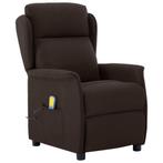vidaXL Massagestoel stof donkerbruin, Sport en Fitness, Massageproducten, Verzenden, Nieuw