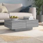 vidaXL Salontafel 90x60x31 cm bewerkt hout grijs sonoma, 50 tot 100 cm, Verzenden, Nieuw, 50 tot 100 cm