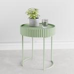 Bijzettafel Rill rond 46x40 cm mintgroen [en.casa], Verzenden, Nieuw