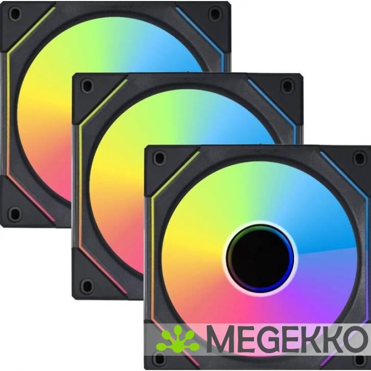 Lian Li UNI FAN SL-INF 120, 3-pack, Black , ARGB PWM, Computers en Software, Computerkoelers, Nieuw, Verzenden