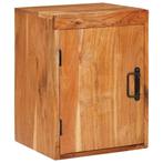 vidaXL Nachtkastje Bruin 35 x 33 x 48 cm Massief Hout Acacia, Minder dan 45 cm, Verzenden, Nieuw, Minder dan 55 cm