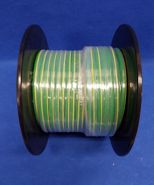 25mm2 accukabel - koper en PVC isolatie - Geel/Groen - 25m., Auto-onderdelen, Elektronica en Kabels, Nieuw, Oldtimer onderdelen