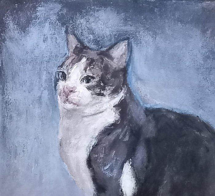 GONZHO - Retrato de un perro (No reserve), Antiek en Kunst, Kunst | Schilderijen | Modern
