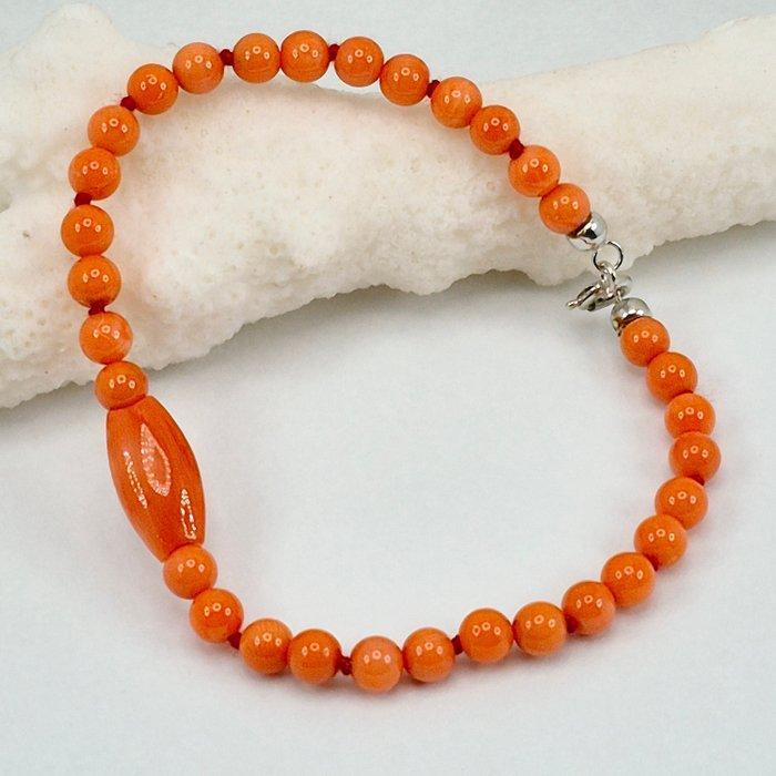Bloedkoraal - Zilver - Armband - Middellandse Zee Koralen, Verzamelen, Mineralen en Fossielen
