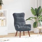 vidaXL Ontspanningsstoel Donkergrijs 69 x 74 x 93 cm Fluweel, Huis en Inrichting, Fauteuils, Verzenden, Nieuw