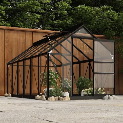 vidaXL Kweekkas 155x298x191 cm aluminium en glas, Tuin en Terras, Kassen, Nieuw, Verzenden