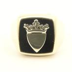 Handmade - Zegelring - Massief zware Wapenring 10,75gram -