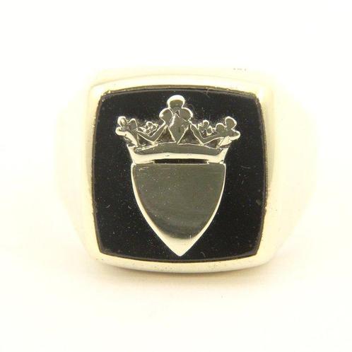 Handmade - Zegelring - Massief zware Wapenring 10,75gram -, Sieraden, Tassen en Uiterlijk, Antieke sieraden
