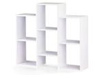Moderne witte vakkenkast 85x22x76 cm - compacte boekenkast, Antiek en Kunst, Ophalen of Verzenden