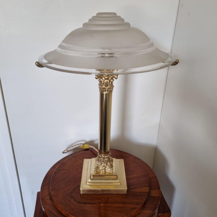 Tafellamp - Corinthische zuil - brons. koper. - Art deco., Antiek en Kunst, Kunst | Designobjecten