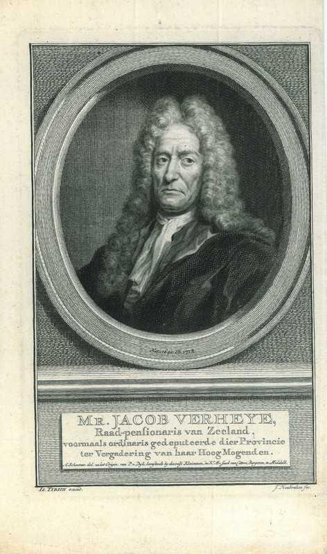 Portrait of Jacob Verheye, Antiek en Kunst, Kunst | Etsen en Gravures