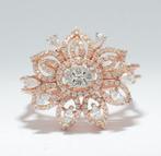 Cocktailring - 14 karaat Roségoud - 0.77ct. tw. Diamant, Sieraden, Tassen en Uiterlijk, Antieke sieraden