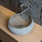 Waskom Loutro Rocky T Rond 40x40x15 cm Marmer Taupe, Doe-het-zelf en Verbouw, Sanitair, Ophalen of Verzenden, Nieuw, Overige typen