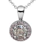 Ketting met hanger - 14 karaat Witgoud - 0.64ct. tw. Diamant, Sieraden, Tassen en Uiterlijk, Antieke sieraden