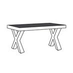Eettafel-X Udenhout - eettafel, Huis en Inrichting, Tafels | Eettafels, Nieuw, Overige materialen
