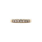 Gouden vintage rij ring met diamant 14 kt, Ophalen of Verzenden, Nieuw