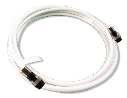 1.5 meter HIGH END WIT Coaxkabel 2xF met weatherboot, Audio, Tv en Foto, Audiokabels en Televisiekabels, Tv-kabel, Nieuw, Ophalen of Verzenden