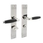 Deurklink Ton basic schild nikkel wc63/8mm, Ophalen of Verzenden, Nieuw, Koper of Messing, Klink of Kruk